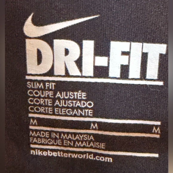 Nike Women's Black V-Neck Dri-FIT Tee - Picture 3 of 6